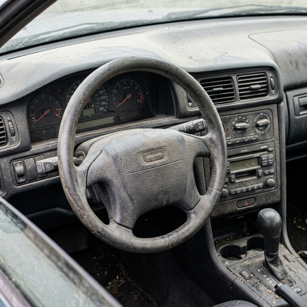 Dusty dirty interior before deep cleaning